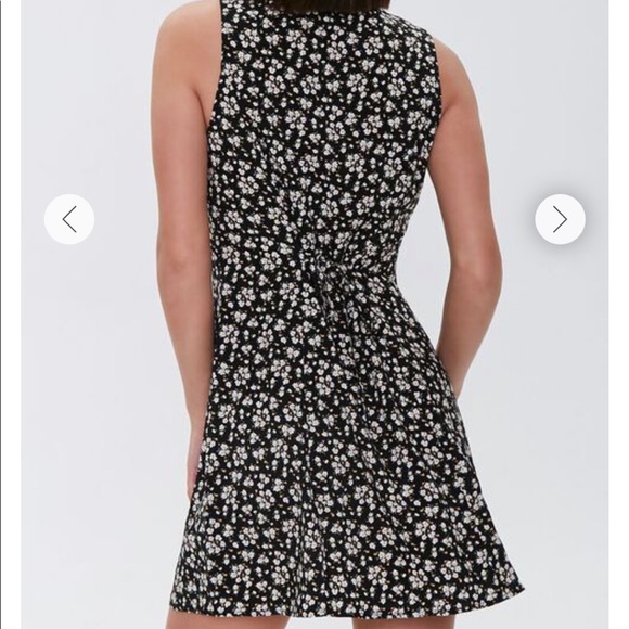 Floral Print Button-up Mini Dress - Picture 3 of 3